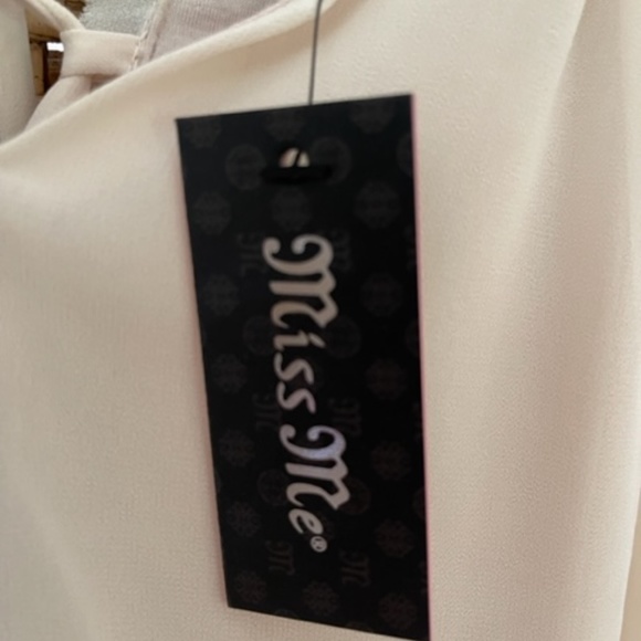 Miss Me Rhinestone Embellished Beige Cami Tunic - Picture 3 of 3